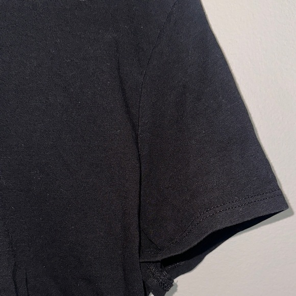 Madewell Black Tie-Front Short Sleeve Tee - Picture 4 of 6